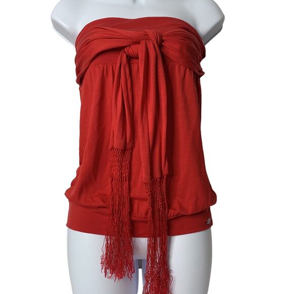 Ted Baker Sleeveless Top Tassel Wrap Tie Red Size 1 XS Summer Party - Picture 7 of 16